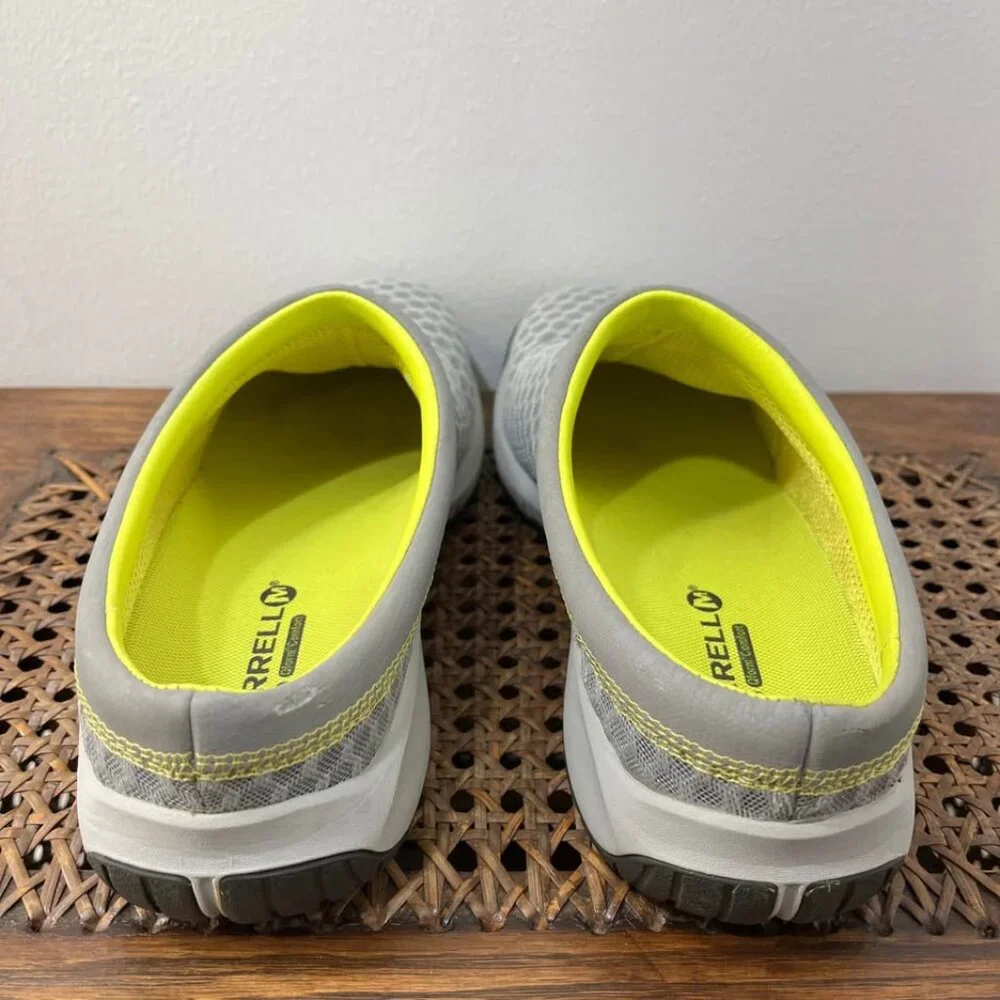 Size 9 Merrell Gray Drizzle Breeze Slip-On Comfortable Easy Wear Walking Shoe - Picture 7 of 9